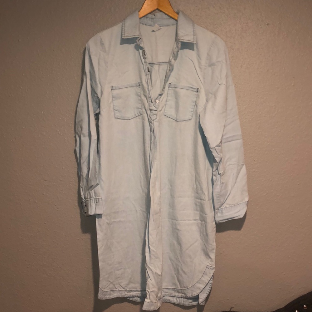 Maternity dress size XS light denim blue